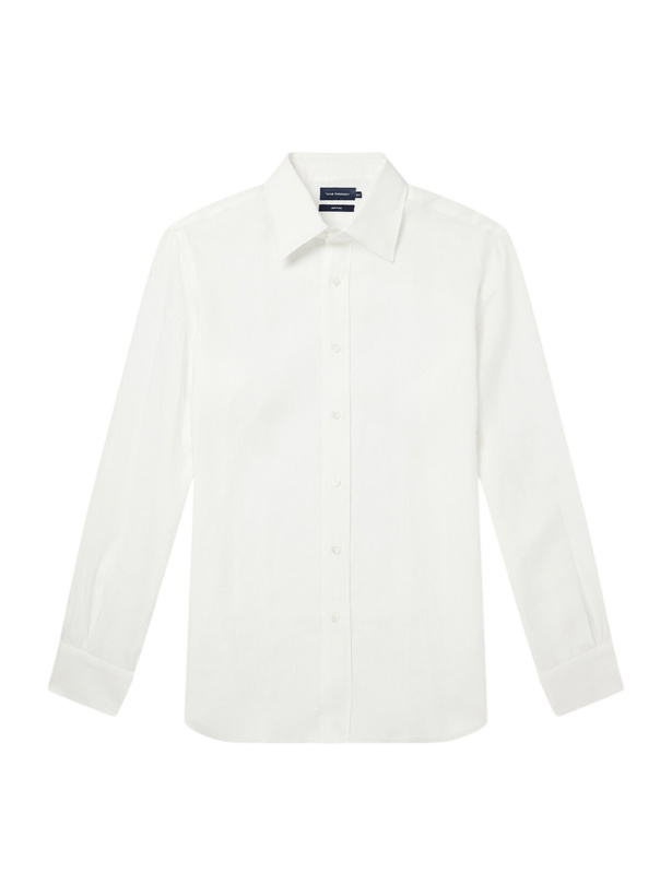 Photo: Thom Sweeney - Linen Straight Point Collar Shirt - Neutrals