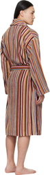 Paul Smith Multicolor 'Signature Stripe' Woven Cotton Bathrobe
