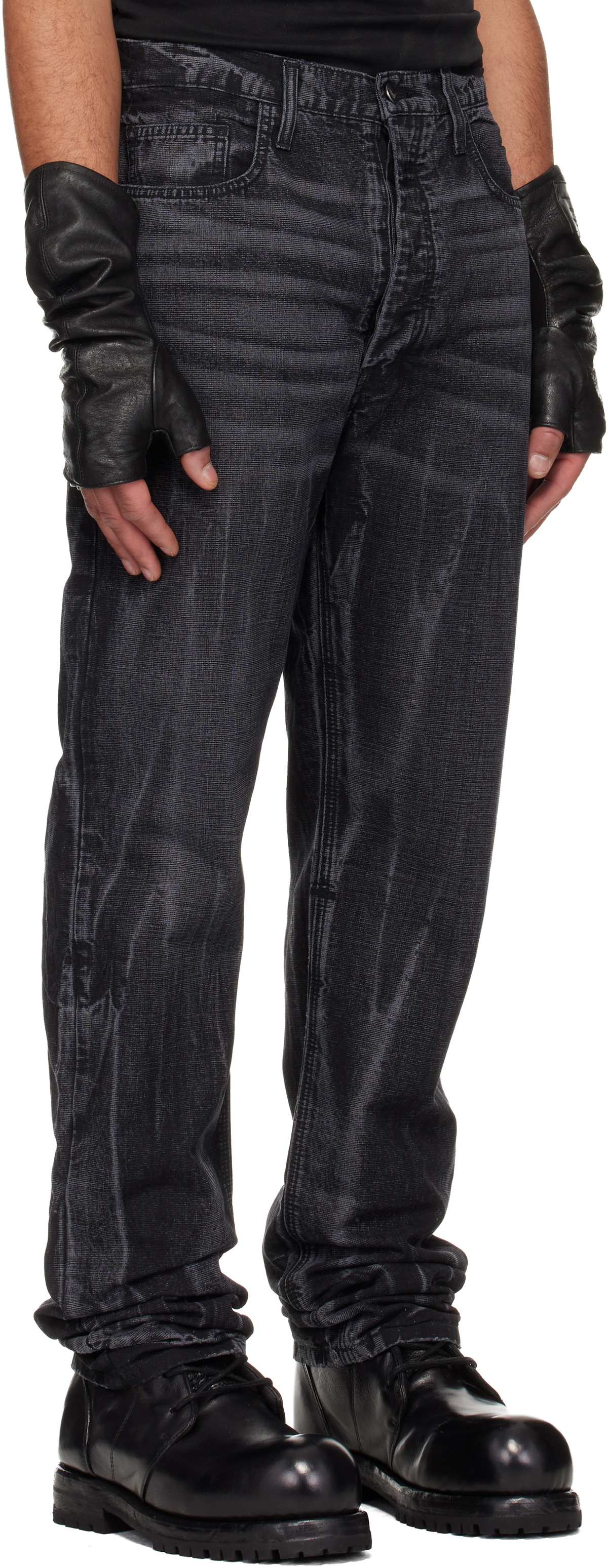ALEXANDER DIGENOVA Black Classic Straight Leg Jeans
