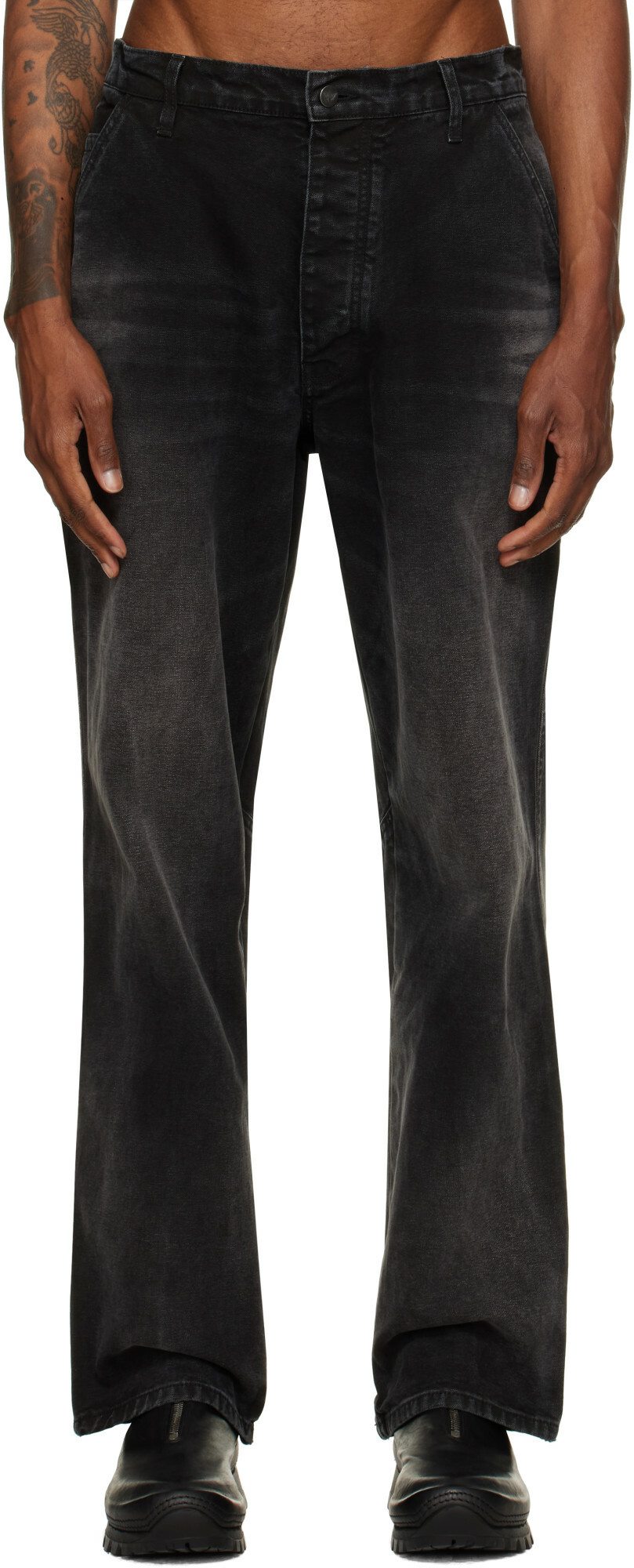 ALEXANDER DIGENOVA Black Underground Cargo Pants