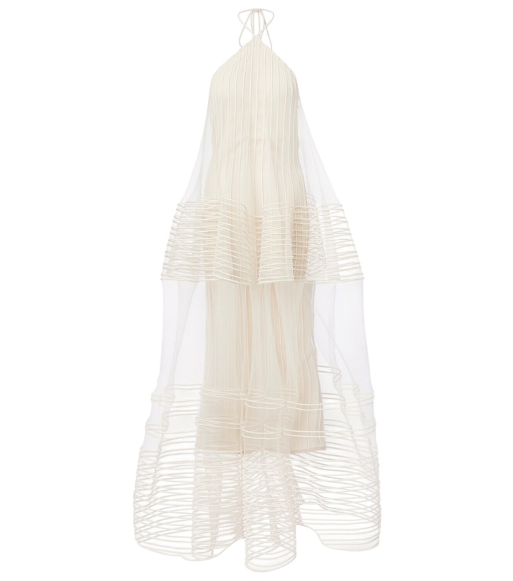 Photo: Jacquemus Epi halterneck tulle maxi dress