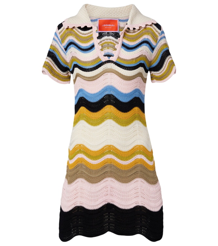 Photo: La DoubleJ Chevron crochet cotton polo dress