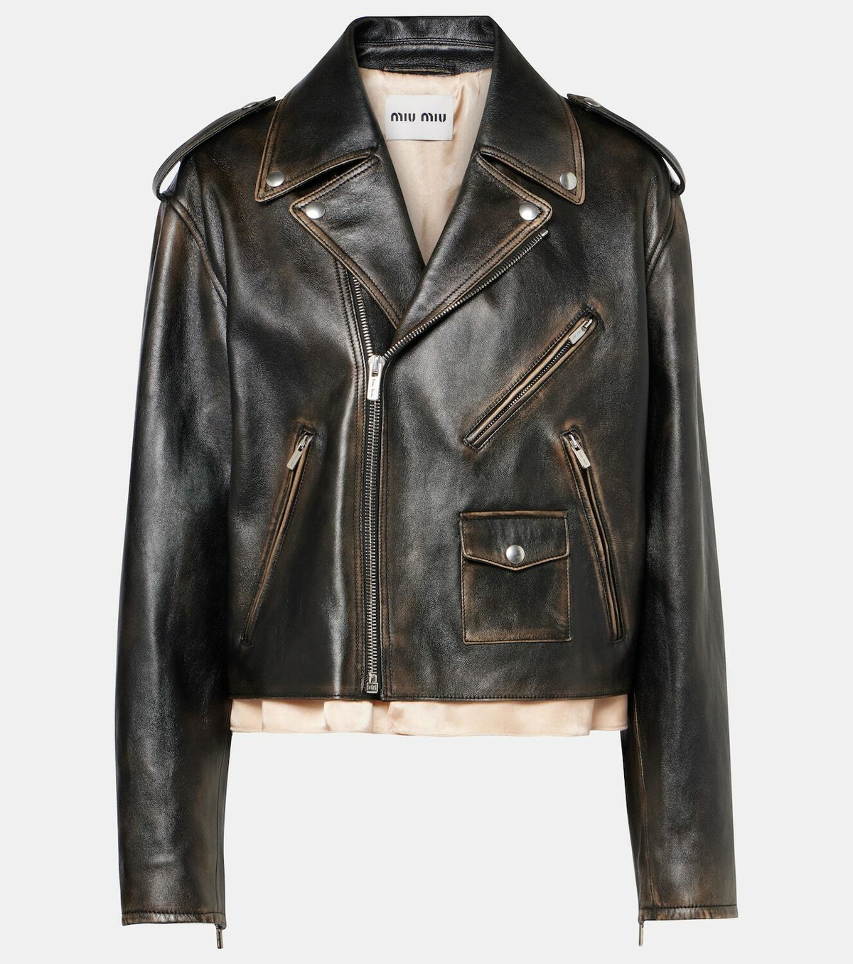 【2025】三越のお歳暮・冬ギフト Miu Miu Leather jacket Miu Miu ジャケット・アウター