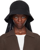 TOTEME Black Embroidered Bucket Hat