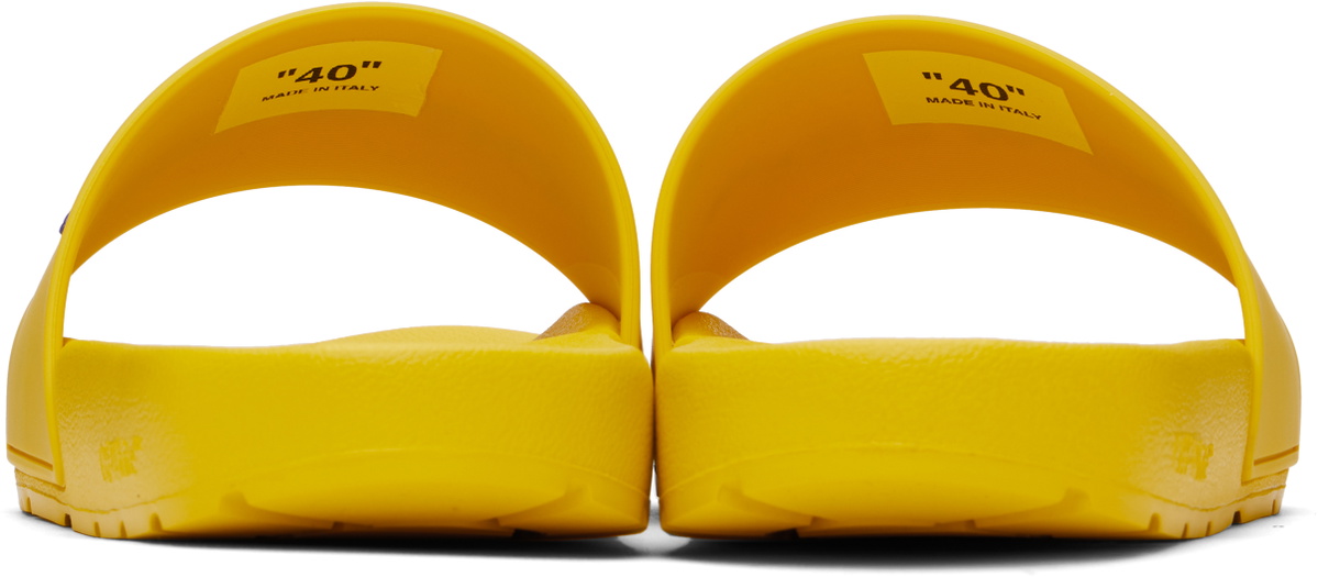 Off-White Yellow Bookish Pool Slides