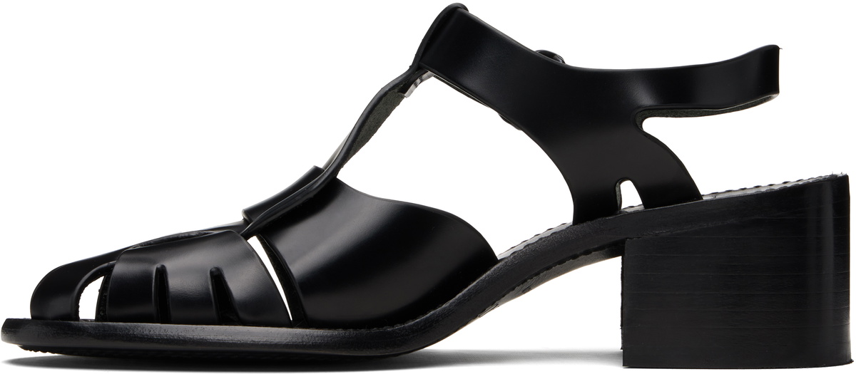 HEREU Black Pesca Heeled Sandals