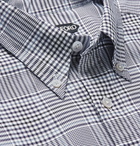 TOM FORD - Slim-Fit Button-Down Collar Checked Cotton Shirt - Midnight blue