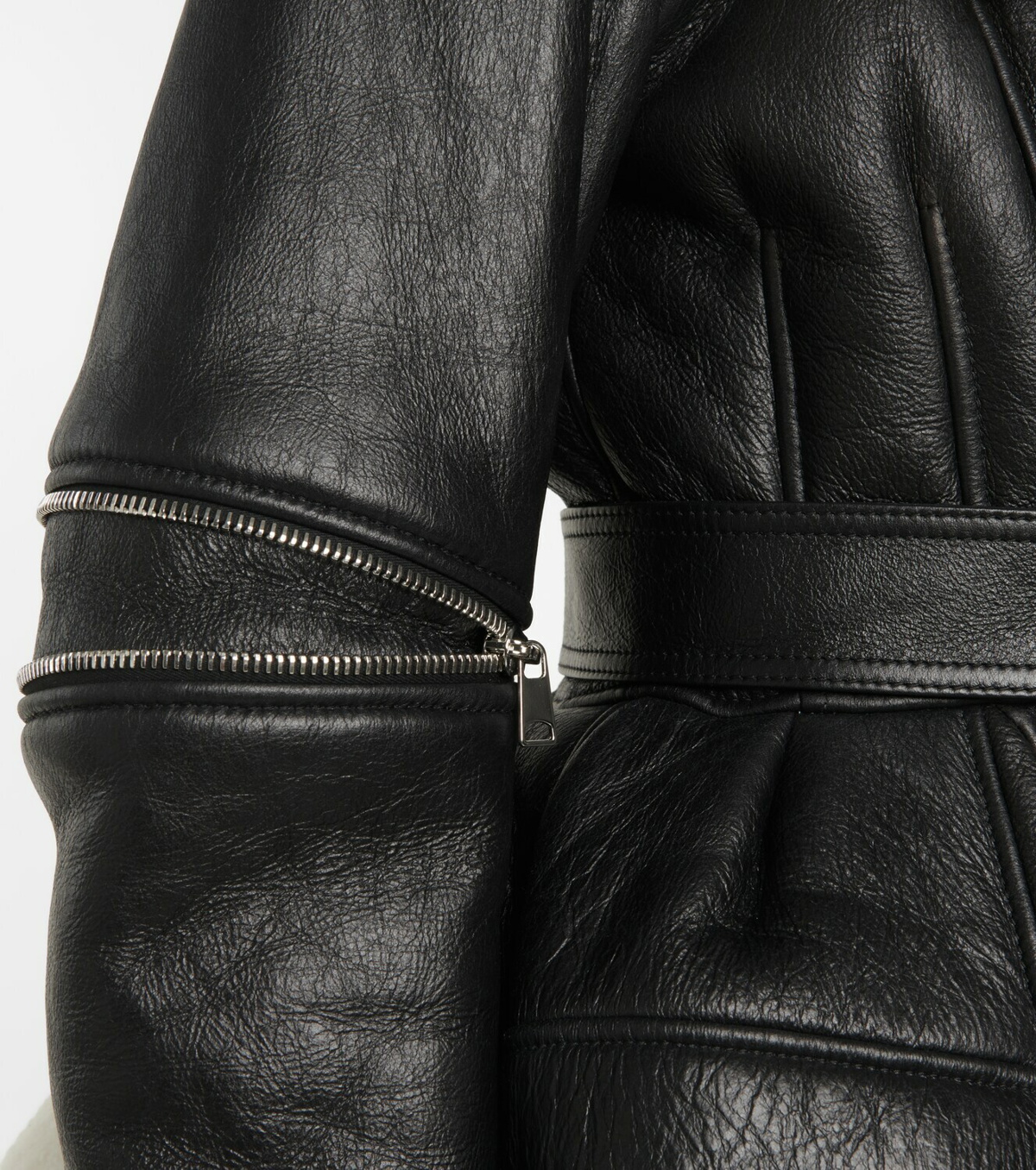 Alexander McQueen Shearing-lined leather jacket Alexander McQueen