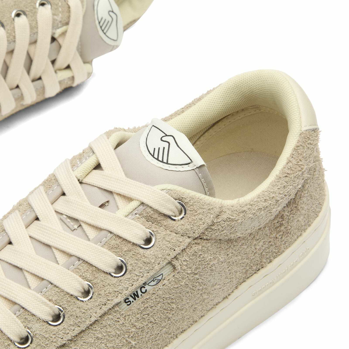 Stepney Workers Club Men's Dellow 02 Suede Sneaker in Taupe