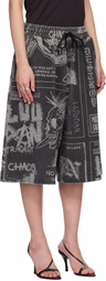 LU'U DAN Gray BBall Shorts