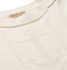 Burberry - Jacquard-Knit Merino Wool and Cashmere-Blend Sweater - Men - Cream