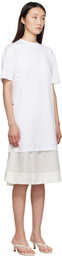 3.1 Phillip Lim White Oversized T-shirt Combo Midi Dress