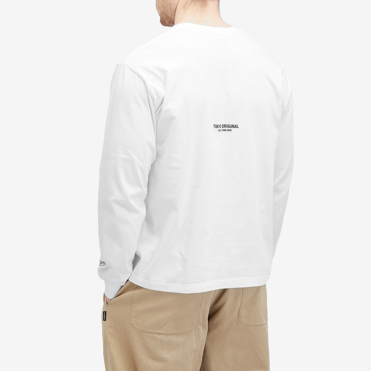 Neighborhood Men's LS-8 Long Sleeve T-Shirt in White