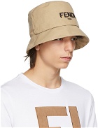Fendi Reversible Beige 'FF' Bucket Hat