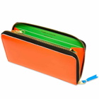 Comme des Garçons SA0111SF Super Fluo Zip Wallet in Orange
