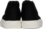 Maison Kitsuné Black High-Top Canvas Lace-Up Sneakers