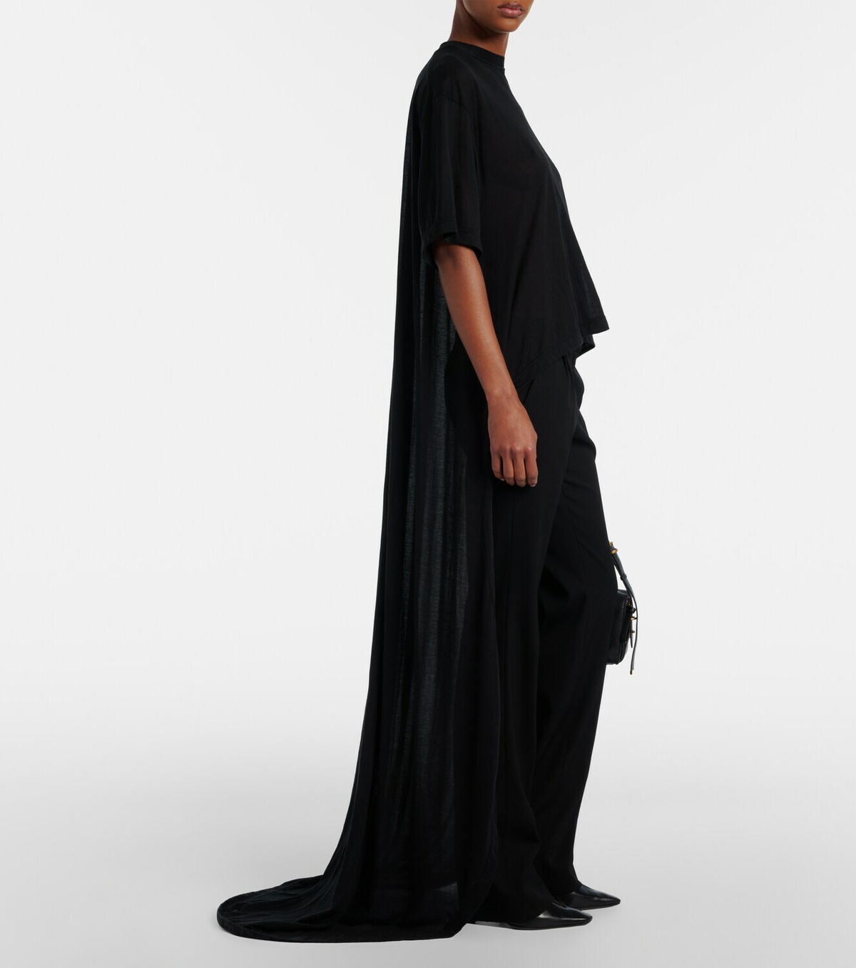Balenciaga Draped cotton jersey T-shirt