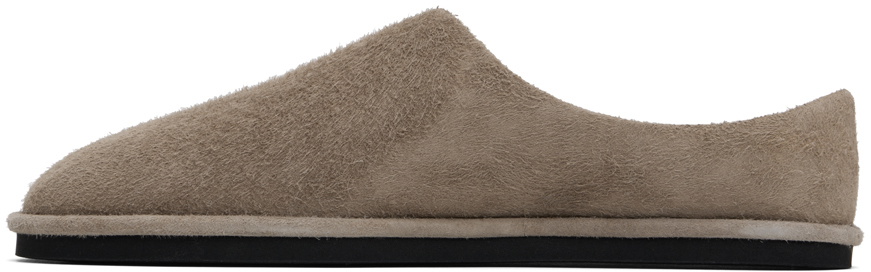 AURALEE Beige Suede Slippers