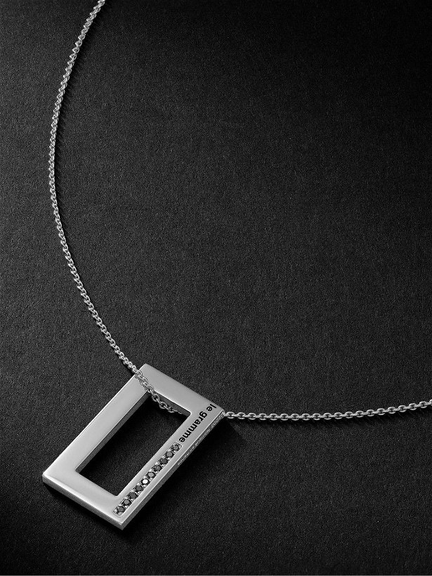 Photo: Le Gramme - 3.4g Sterling Silver Diamond Pendant Necklace