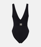 Tory Burch Double T belted swimsuit