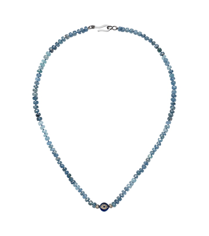 Photo: Ileana Makri Sterling silver (925) beaded necklace with gemstones