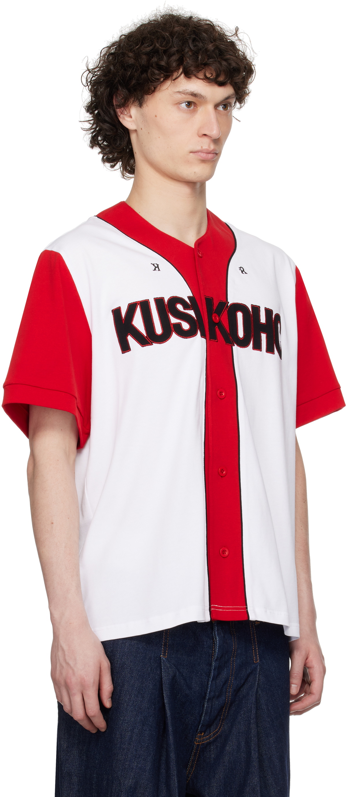 KUSIKOHC Red & White Baseball Shirt