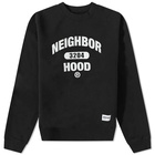 Neighborhood Men's College Logo Crew Sweat in Black