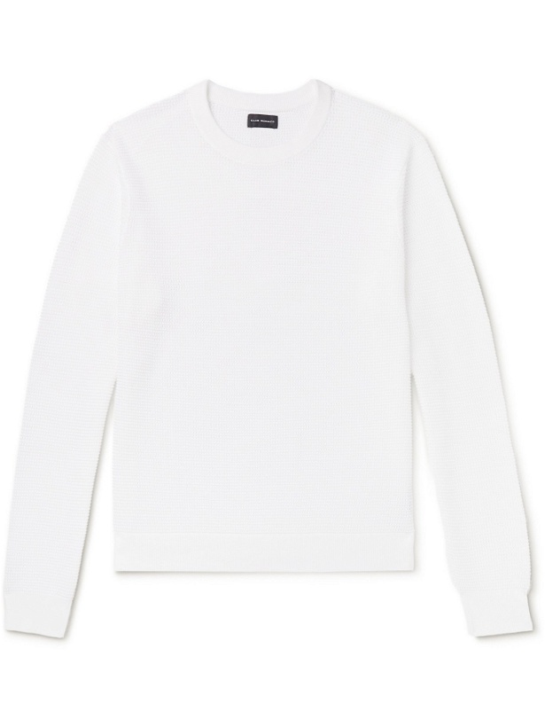 Photo: CLUB MONACO - Open-Knit Cotton Sweater - White - S