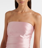 Solace London Ingrid draped satin gown