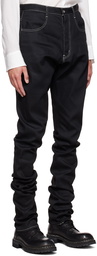 Sulvam Black Straight-Leg Jeans