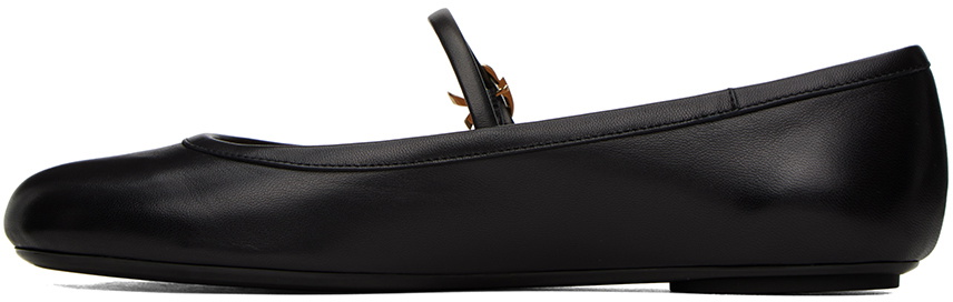 Gianvito Rossi Black Carla Ballerina Flats