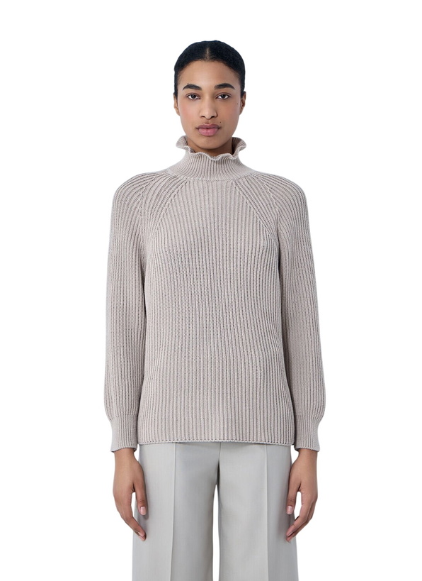 Photo: Max Mara Ribbed Knit High Neck Sweater