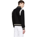 Saint Laurent Black and White Teddy Bomber Jacket