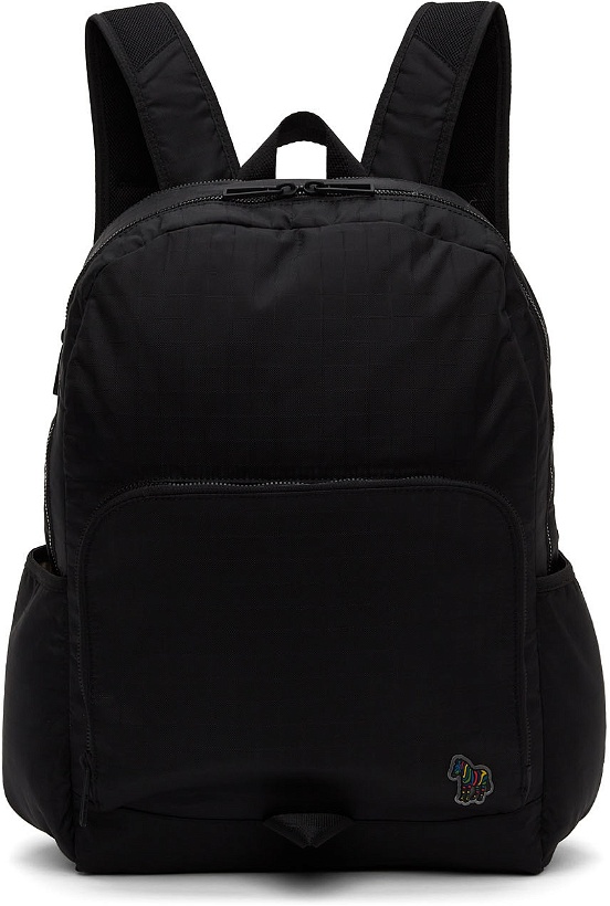 Photo: PS by Paul Smith Black Recycled Nylon Zebra Backpack