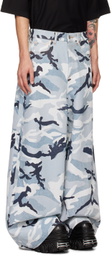 VETEMENTS Blue Camo Big Shape Jeans