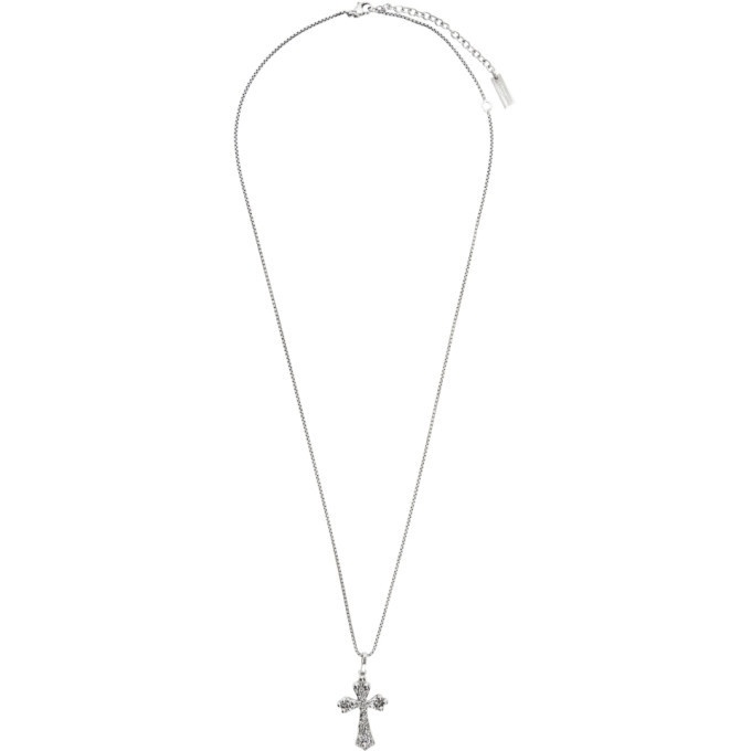 Photo: Saint Laurent Silver Cross Necklace