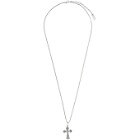 Saint Laurent Silver Cross Necklace