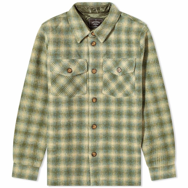 Photo: Portuguese Flannel Men's Waffle Overshirt in Green