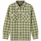 Portuguese Flannel Men's Waffle Overshirt in Green