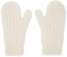Jil Sander Off-White Mohair & Alpaca Mittens