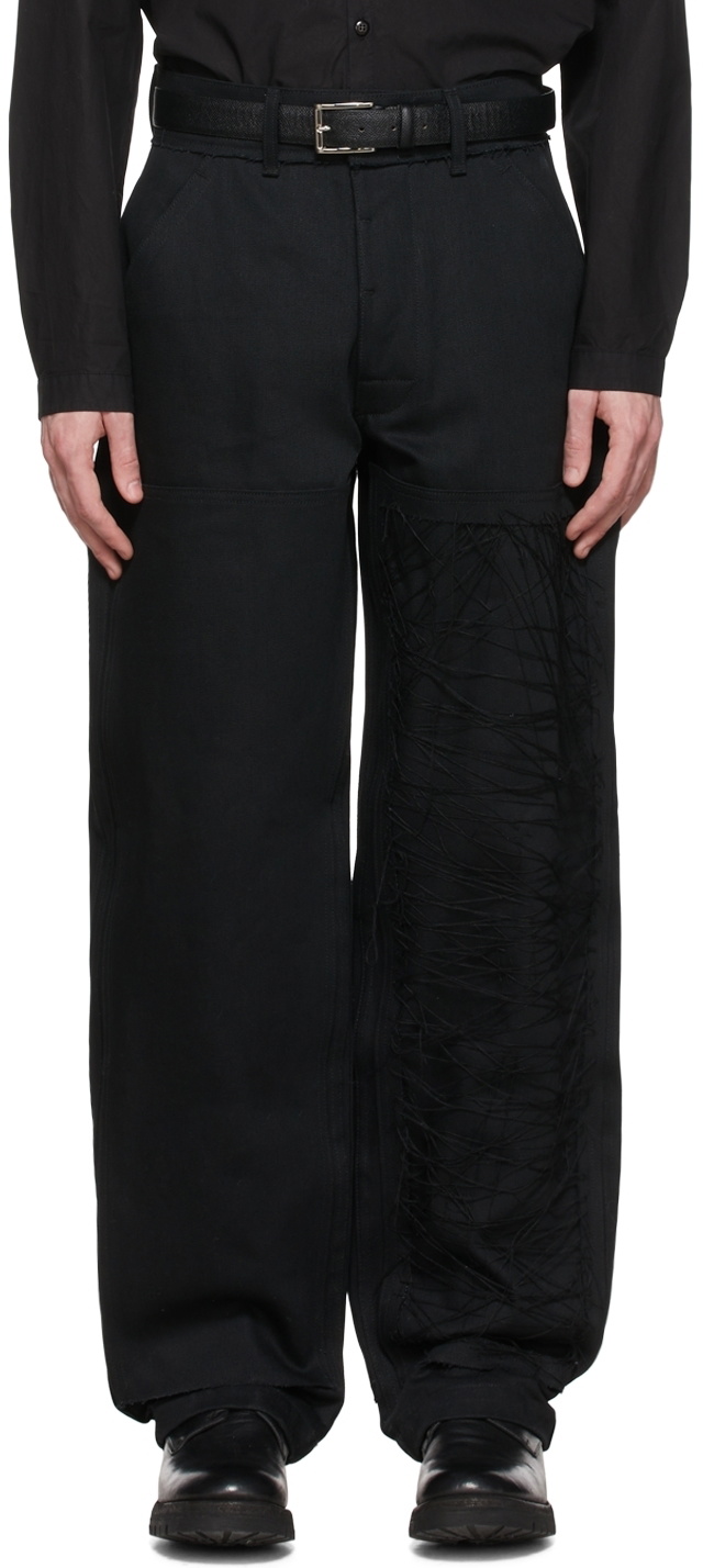 AIREI SSENSE Exclusive Black Paneled Jeans