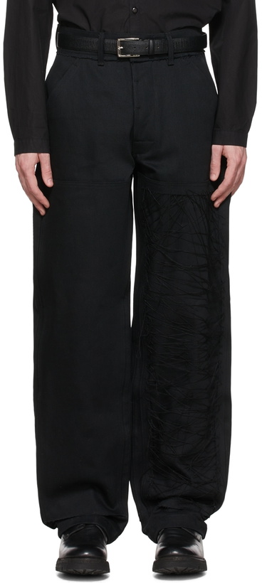 Photo: AIREI SSENSE Exclusive Black Paneled Jeans