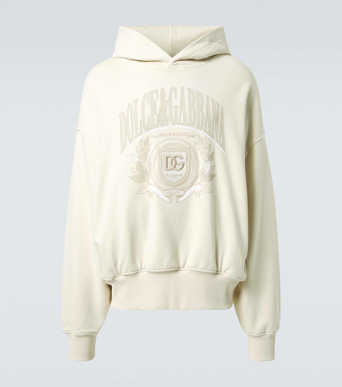 Dolce&Gabbana Embroidered cotton jersey hoodie