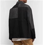 Acne Studios - Mathers Oversized Patchwork Stretch-Denim Jacket - Black