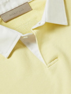 FEAR OF GOD ESSENTIALS - Oversized Logo-Flocked Cotton-Jersey Polo Shirt - Yellow