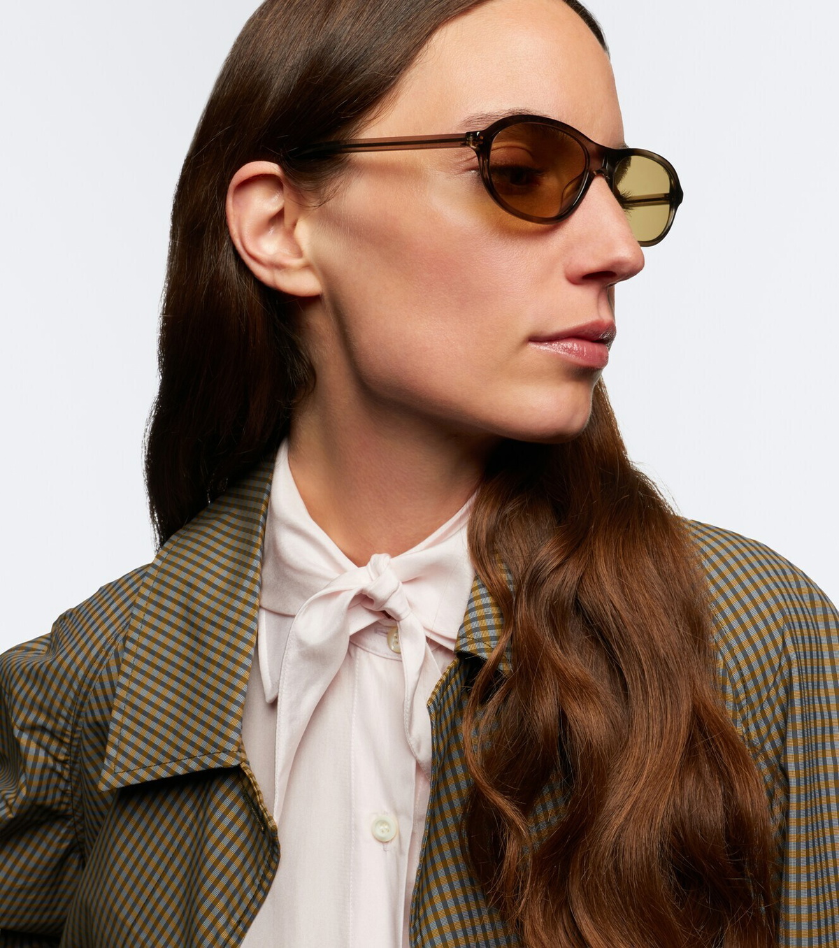 Prada Iconic Plaque oval sunglasses