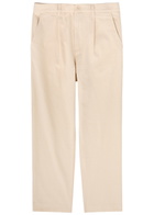 Percival Program Straight-leg Cotton Trousers Cream