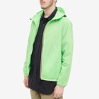 K-Way Men's Le Vrai 3.0 Claude Packable Zip Jacket in Green Fluro