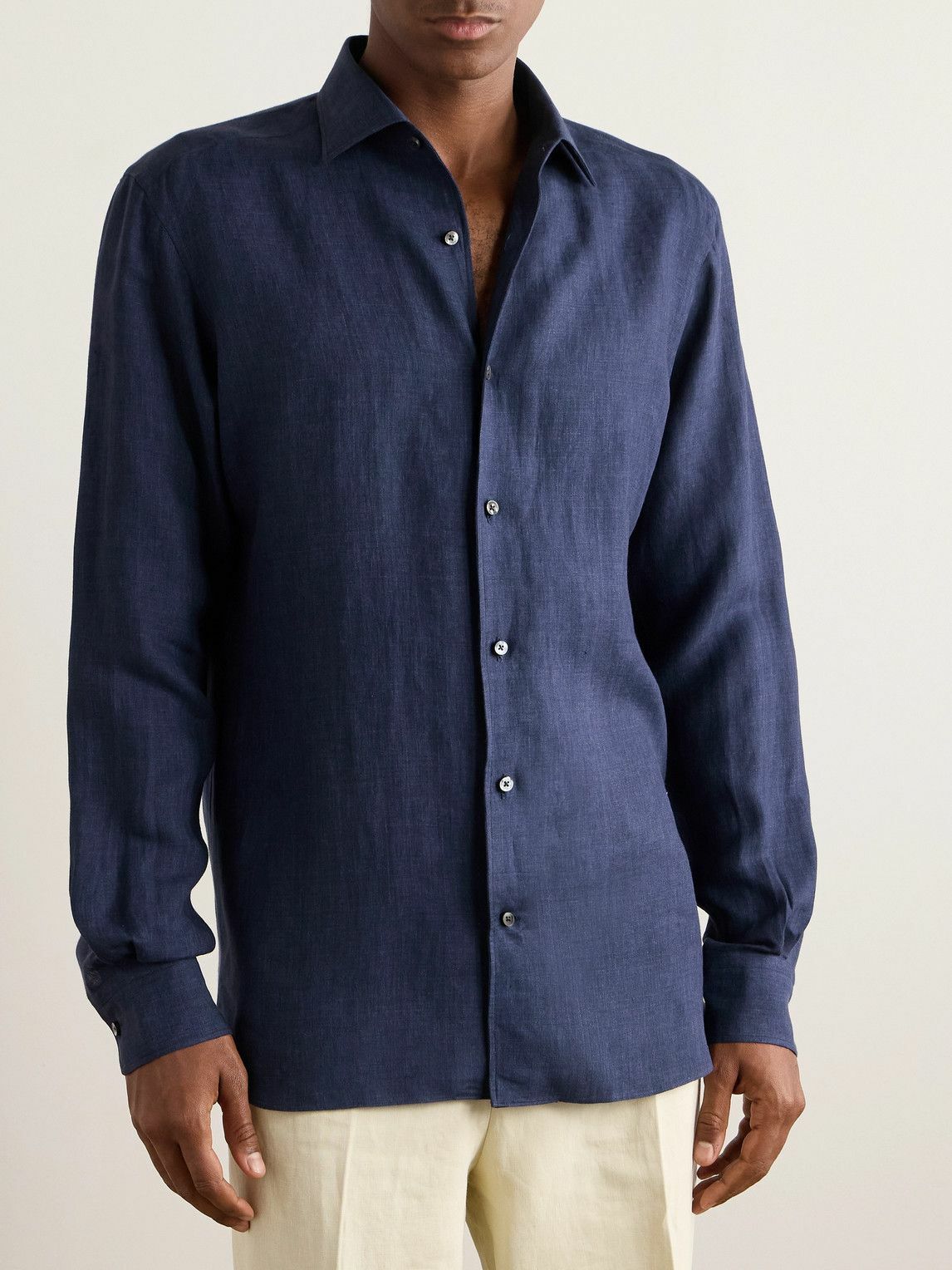 Zegna - Oasi Linen Shirt - Blue Zegna