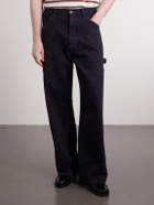 Needles - Painter Straight-Leg Embroidered Jeans - Black